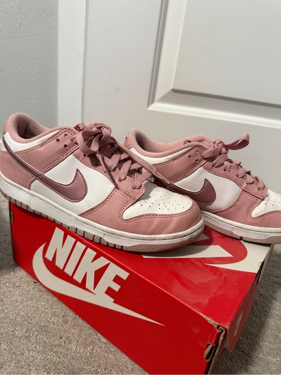 Nike Shoes - Nike Women's Pink and White Low-Top Sneakers